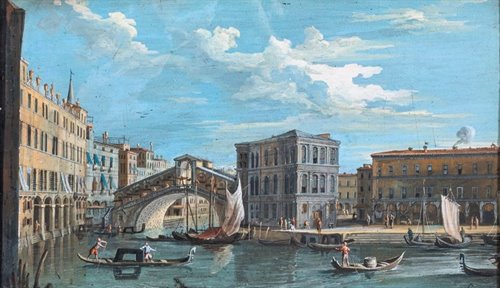 Paire de vues vénitiennes , fin du XVIIe siècle